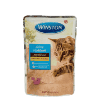 | پوچ گربه وینستون ژله ای طعم گوشت گاو و مرغ 100 گرم