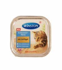 گربه | خوراک کاسه ای غذای گربه وینستون Winston با طعم گوشت مرغ 100 گرمی