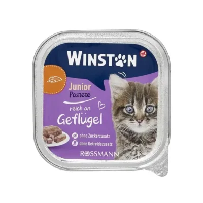 ووم بچه گربه وینستون Winston با طعم مرغ وزن 100 گرم