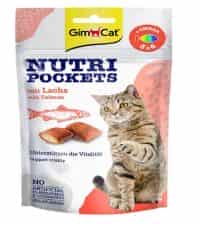 تشویقی گربه جیم کت مدل Nutri Pockets طعم سالمون وزن ۶۰ گرم