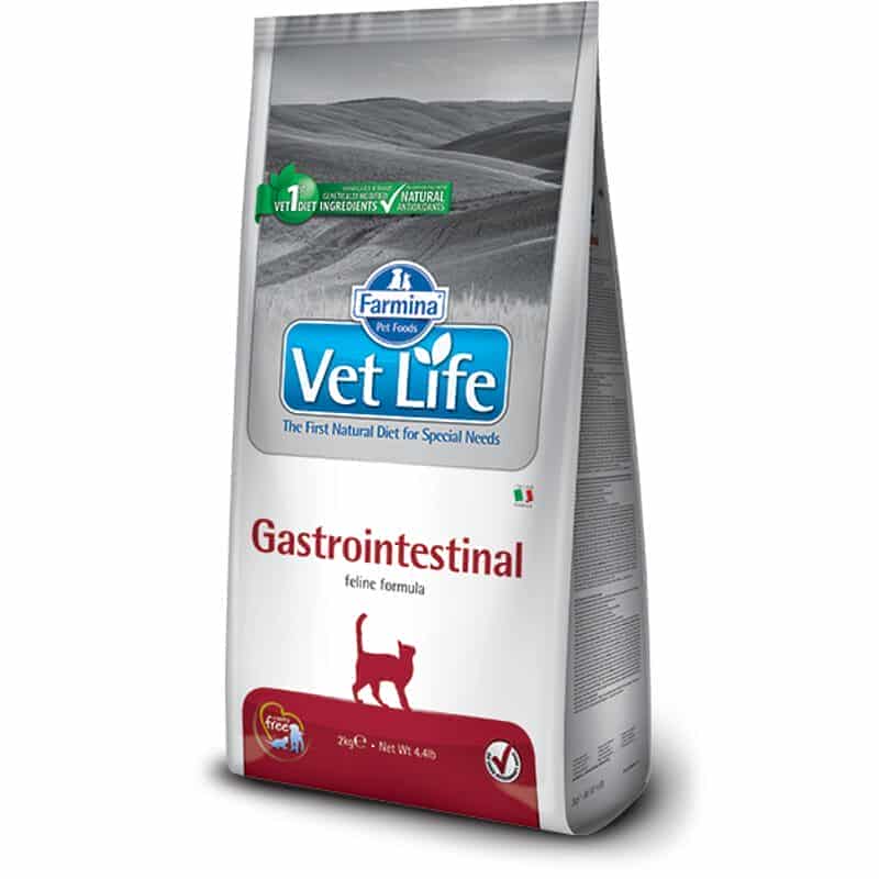 غذای خشک گربه وت لایف VetLife مدل Gastrointestinal برای مشکلات گوارشی 2 کیلوگرم