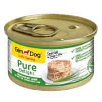 غذای کنسرو سگ جیم داگ مدل Pure Delight طعم مرغ و بره وزن ۸۵ گرم