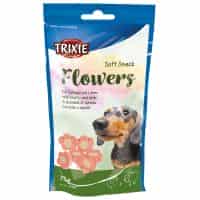 تشویقی سگ تریکسی مدل Soft snack flowers وزن 75 گرم