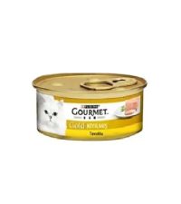 گربه - کنسرو گربه گورمت Gourmet گلد پته با طعم مرغ وزن 85 گرم