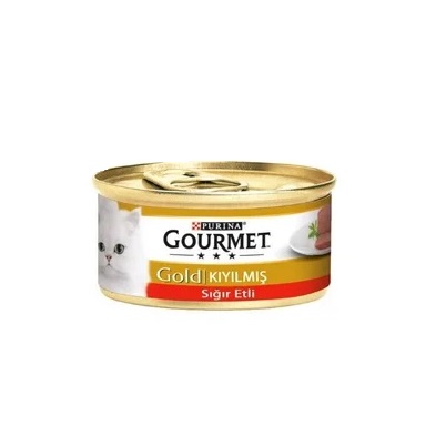 نگهداری سگ در خانه - کنسرو گربه گورمت Gourmet گلد پته با طعم گوشت گاو وزن 85 گرم (اصل آلمان)