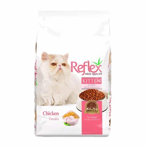غذای خشک بچه گربه رفلکس مدل کیتن kitten وزن 15 کیلو گرم