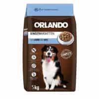 غذای خشک سگ اورلاندو Orlando سنستیو با طعم گوشت بره و برنج وزن ۵ کیلوگرم