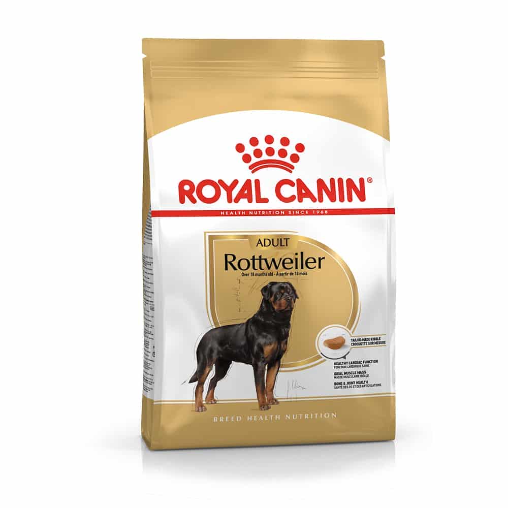 | غذای خشک سگ بالغ رویال کنین مدل Rottweiler Adult مناسب نژاد روتوایلر