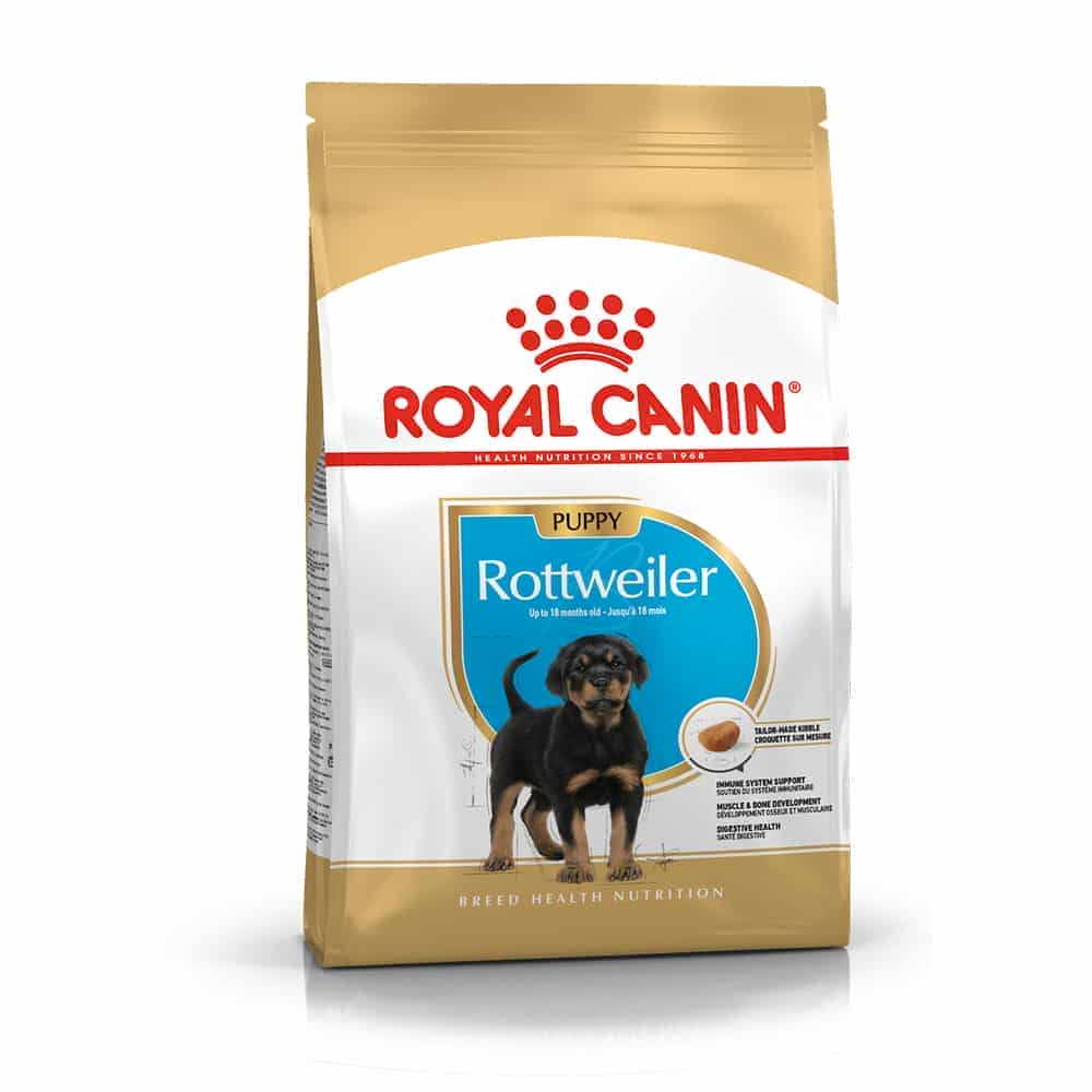 | غذای خشک سگ رویال کنین مدل Rottweiler Puppy مناسب توله سگ روتوایلر