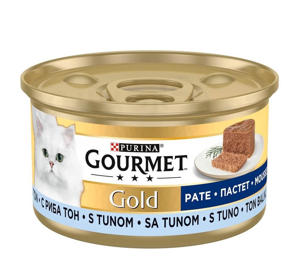 | کنسرو گربه گورمت Gourmet گلد با طعم ماهی تن وزن 85 گرم