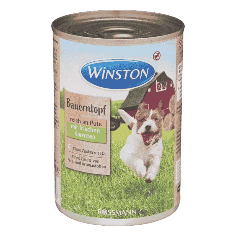 کنسرو سگ وینستون با طعم بوقلمون و هویج وزن ۴۰۰ گرم