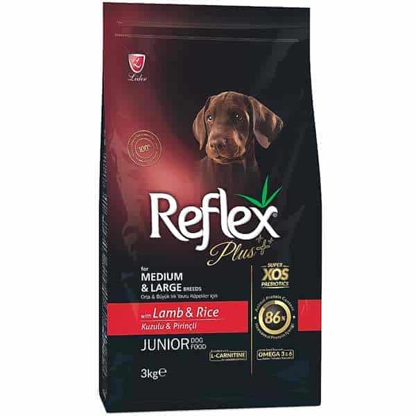 غذای خشک توله سگ رفلکس پلاس مدل Reflex Plus Junior Lamb & Rice فله وزن یک کیلوگرم