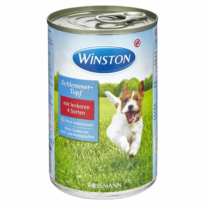 کنسرو غذای سگ وینستون Winston طعم گوشت میکس وزن 400 گرم