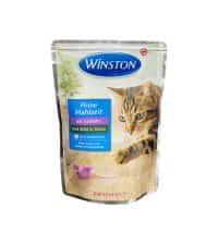 | پوچ گربه وینستون طعم گوشت شکار و بوقلمون در سس وزن 100 گرم