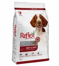 غذای خشک سگ بالغ رفلکس Reflex Hunting & Active طعم گوشت و برنج وزن 3 کیلوگرم