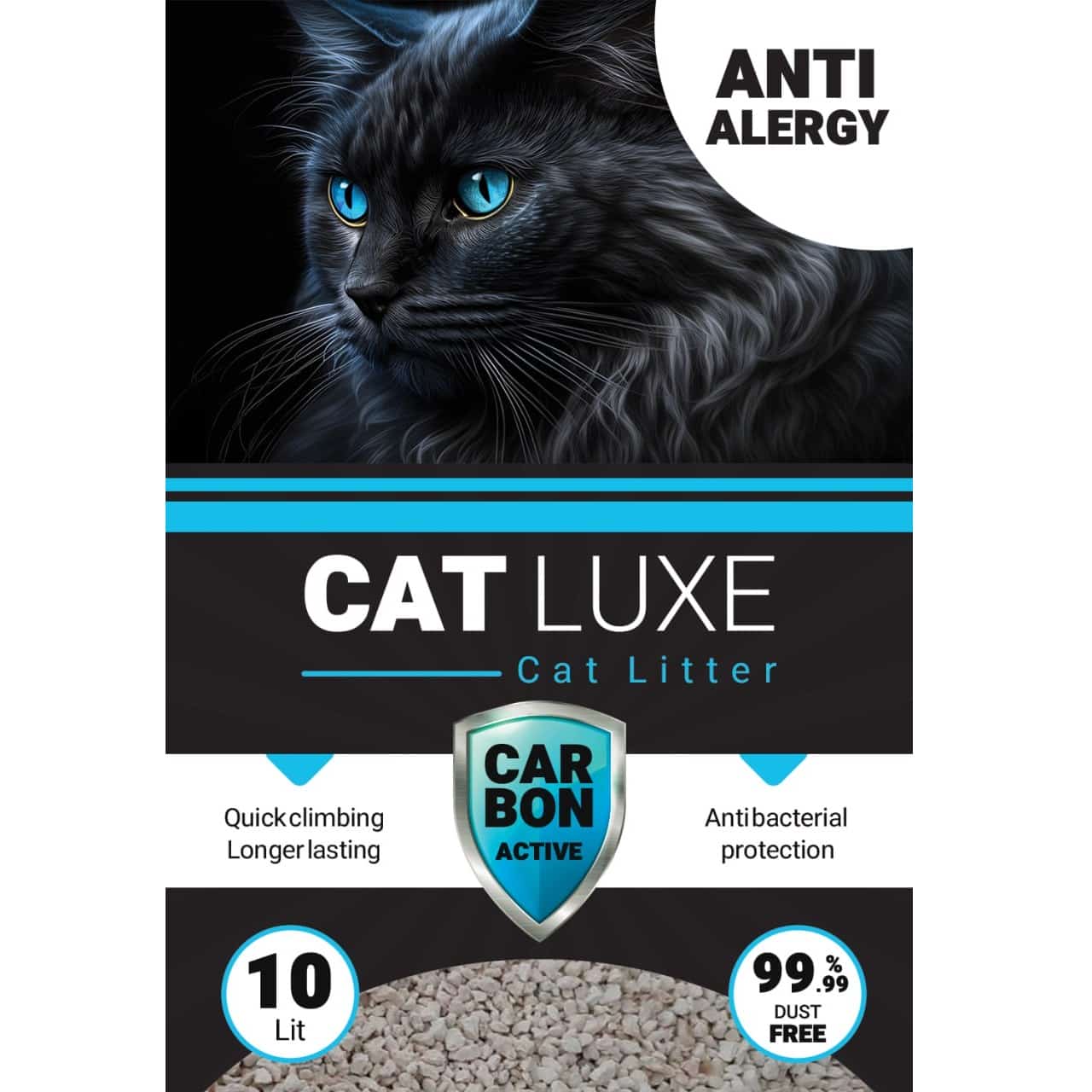 | خاک گربه کت لوکس کربن دار وزن 10 کیلوگرم