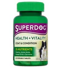 | قرص مکمل سگ ویتابیوتیکس مدل SuperDog Health Vitality بسته 60 عددی
