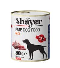 | کنسرو غذای سگ شایر طعم میکس گوشت وزن 800 گرم