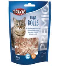 بچه گربه - غذای تشویقی گربه تریکسی مدل Tuna Rolls وزن 50 گرم