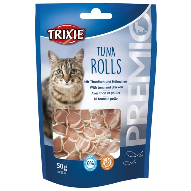 | غذای تشویقی گربه تریکسی مدل Tuna Rolls وزن 50 گرم