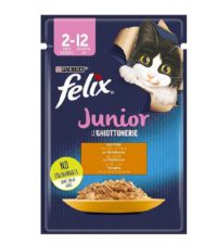 - پوچ بچه گربه فلیکس Felix با طعم مرغ در ژله وزن ۸۵ گرم
