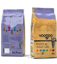 | غذای خشک گربه بالغ Adult مدل ایندور برند وودو VooDoo وزن 2 کیلوگرم