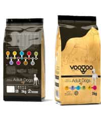 | غذای خشک سگ بالغ Adult نژاد متوسط و بزرگ برند وودو VooDoo وزن 3 کیلوگرم