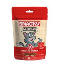 | تشویقی اسنکی گربه Snacky با طعم مرغ و پنیر (با ویژگی تقویت استخوان) وزن 60 گرم