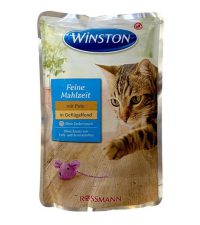 خمیر - پوچ گربه وینستون Winston طعم بوقلمون در سس وزن 100 گرم
