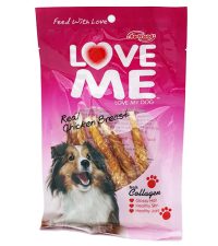 راهنمای انتخاب سگ یا گربه - تشویقی سگ لاومی Love Me مدل دور پیچ مرغ پک سه عددی
