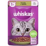 - پوچ گربه ویسکاس Whiskas با طعم گوشت بره وزن 85 گرم