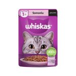 درست کردن غذای خانگی برای گربه - پوچ گربه ویسکاس Whiskas با طعم ماهی سالمون در سس وزن 85 گرم