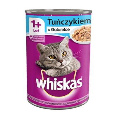 - کنسرو گربه ویسکاس (Whiskas) با طعم ماهی وزن 400 گرم