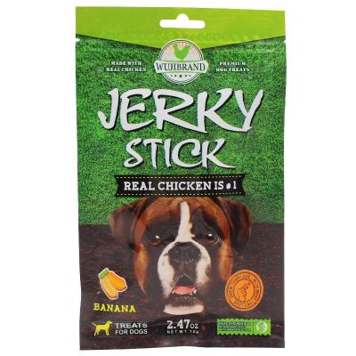 - تشویقی سگ جرکی استیک jerky stick طعم موز وزن 70 گرم