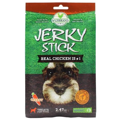 - تشویقی سگ جرکی استیک jerky stick طعم هویج وزن 70 گرم