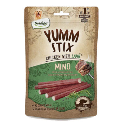 تشویقی سگ یام استیکس دنتالایت Yumm Stix با طعم مرغ و بره وزن 50 گرم