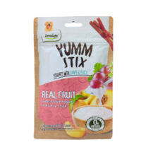 - تشویقی سگ یام استیکس دنتالایت Yumm Stix با طعم ماست با انگور و هلو وزن 50 گرم