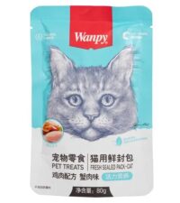 - پوچ گربه ونپی با طعم مرغ و خرچنگ 80 گرم