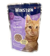 - پوچ گربه وینستون با طعم بره در سس Winston Lamb In Sauce وزن 100 گرم